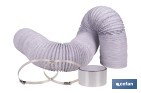Tubo de evacuación extensible | Adecuado para secadora y aire acondicionado | Resistente hasta 150 °C | Disponible en diferentes medidas - Cofan