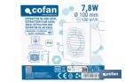 Extractor de aire axial silencioso | Con panel frontal fino y antirretorno | Protección IP45 | Disponible en diferentes diámetros - Cofan