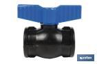 Vanne à boisseau sphérique avec filetage F-F PP PN16 | Plusieurs dimensions - Cofan