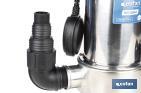 Electrobomba sumergible para aguas sucias | Potencia: 750 W | Caudal máximo: 13000l/h | 7 m de inmersión | Interruptor de flotador - Cofan