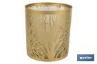Diffuseur cylindrique pour aromathérapie | Capacité de 100 ml | Forme cylindrique avec des arbres en couleur dorée - Cofan