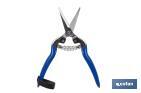 Stainless-steel harvest shears with straight tip and total length of 185mm | Special for gardening works - Cofan