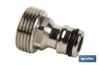 Brass fitting adaptor with 3/4-inch male thread | Suitable for hose | Ideal for gardening - Cofan