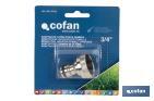 Hose adapter | Female thread | Brass | Suitable for garden hose | Available in different sizes - Cofan