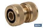 Hose repair connector for irrigation hoses | Available in different sizes | Brass - Cofan