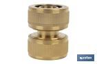 Hose repair connector for irrigation hoses | Available in different sizes | Brass - Cofan