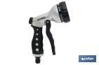 Metal garden hose spray gun | 7 Spray patterns | Suitable for watering plants and lawn - Cofan