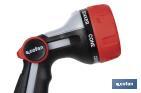 Pistola de riego con 7 modos de flujo y control del caudal con el pulgar - Cofan