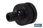 Set de 2 piezas para conectar manguera | Conector con rosca de 1" y adaptador de rosca hembra de 3/4" - Cofan