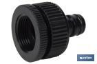 Set de 2 piezas para conectar manguera | Conector con rosca de 1" y adaptador de rosca hembra de 3/4" - Cofan