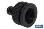 Set de 2 piezas para conectar manguera | Conector con rosca de 1" y adaptador de rosca hembra de 3/4" - Cofan