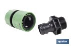 Garden hose repair connector | ABS fitting | UV resistance | Quick and easy connection | 1" repair fitting Ø25mm  - Cofan