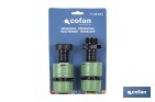 Garden hose repair connector | ABS fitting | UV resistance | Quick and easy connection | 1" repair fitting Ø25mm  - Cofan
