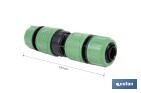 Garden hose repair connector | ABS fitting | UV resistance | Quick and easy connection | 1" repair fitting Ø25mm  - Cofan