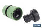 Garden hose repair connector | ABS fitting | UV resistance | Quick and easy connection | 1" repair fitting Ø25mm  - Cofan