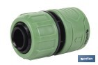 Conector de manguera | Material: ABS | Resistente y duradero | Fácil instalación | Adecuado para mangueras de Ø25 mm | Medidas: Ø5 x 8 cm - Cofan