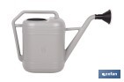Regadera gris con cabezal desmontable de HDPE | Resistente, ligera 100 % reciclable con capacidad de 6 litros - Cofan