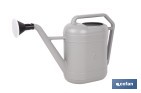 Regadera gris con cabezal desmontable de HDPE | Resistente, ligera 100 % reciclable con capacidad de 6 litros - Cofan