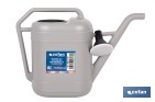 Regadera gris con cabezal desmontable de HDPE | Resistente, ligera 100 % reciclable con capacidad de 6 litros - Cofan