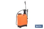 Pulvérisateur dorsal manuel | Capacité : 12 litres | Couleur : orange/noir - Cofan