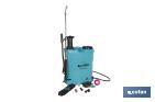 Backpack sprayer | Manual and electric operation | 16-litre capacity | 12V Li-Ion battery | 60cm wand | 4 nozzles | Padded straps - Cofan