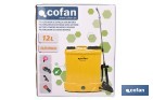 Pulverizador de espalda eléctrico | Batería de litio de 12 V | Lanza de 58 cm con correas acolchadas | Disponible en dos capacidades diferentes - Cofan