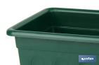 Green rectangular plant pot | Azahar Model | Available in several sizes | Polypropylene - Cofan