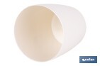 Pot de fleurs rond en polypropylène | Spécial pour les plantes et les fleurs | Parfait pour placer en extérieur ou en intérieur - Cofan