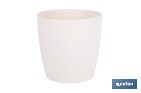 Pot de fleurs rond en polypropylène | Spécial pour les plantes et les fleurs | Parfait pour placer en extérieur ou en intérieur - Cofan