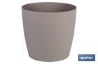 Pot de fleurs rond en polypropylène | Spécial pour les plantes et les fleurs | Parfait pour placer en extérieur ou en intérieur - Cofan