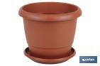 Round plant pot with tray | Special for plants and flowers | Perfect for indoor or outdoor use - Cofan