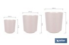 Pots de fleurs décoratifs d'intérieur | Pots de fleurs ronds | Matériau : Polypropylène | Disponibles en différentes couleurs et dimensions - Cofan