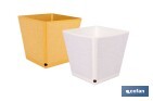 MACETEROS DECORATIVOS PARA INTERIOR | MACETAS CUADRADAS CON PLATO INTEGRADO | CON SEÑALIZADOR DE RIEGO | DISPONIBLES EN DIFERENTES COLORES Y MEDIDAS