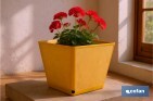 Pot de fleurs décoratif d'intérieur | Pot de fleurs carré avec soucoupe intégrée | Avec indicateur d'arrosage | Disponibles en plusieurs couleurs et dimensions - Cofan