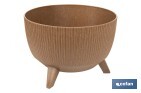 Decorative plant pots with detachable legs | Round ribbed plant pot | UV-resistance | Available in different colours and sizes  - Cofan