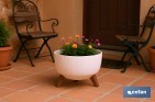 Decorative plant pots with detachable legs | Round ribbed plant pot | UV-resistance | Available in different colours and sizes  - Cofan