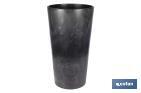 Maceteros cónicos decorativos con depósito | Color: negro | Resistentes para los UV | Material: polipropileno | Disponibles en diferentes medidas - Cofan