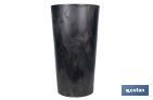 Maceteros cónicos decorativos con depósito | Color: negro | Resistentes para los UV | Material: polipropileno | Disponibles en diferentes medidas - Cofan