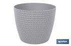 MACETEROS DECORATIVOS CON DISEÑO TRENZADO | RESISTENTES A LOS UV | MATERIAL: POLIPROPILENO | DISPONIBLES EN DIFERENTES MEDIDAS Y COLORES