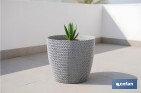 Decorative planters with woven design | UV resistant | Material: polypropylene | Available in different size and colours - Cofan