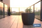 Decorative planters with woven design | UV resistant | Material: polypropylene | Available in different size and colours - Cofan