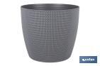 Decorative planters with woven design | UV resistant | Material: polypropylene | Available in different size and colours - Cofan