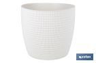 Decorative planters with woven design | UV resistant | Material: polypropylene | Available in different size and colours - Cofan