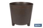 Decorative plant pots with legs | Drain plug included | Available in coffee and cream colours | Different sizes and capacities - Cofan