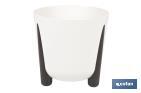 Decorative plant pots with legs | Drain plug included | Available in coffee and cream colours | Different sizes and capacities - Cofan