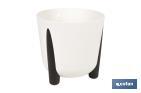 Decorative plant pots with legs | Drain plug included | Available in coffee and cream colours | Different sizes and capacities - Cofan