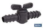Valve d'arrosage de couleur noire | Convient pour tuyau et brumisateur - Cofan