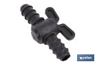 Valve d'arrosage de couleur noire | Convient pour tuyau et brumisateur - Cofan