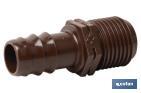 Thread pipe connector | Suitable for drip or sprinkling irrigation system | Thread: 3/4" - Cofan