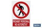 Prohibit personal no autoritat - Cofan